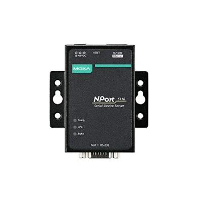 Imagen de MOXA NPort 5110 1 Puerto Servidor de dispositivo serie, Ethernet 10/100, RS232, DB9 macho