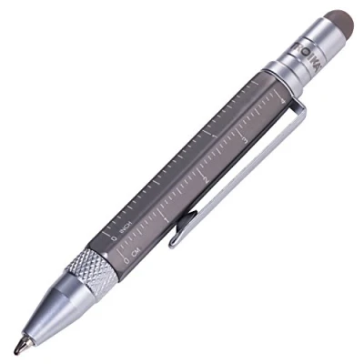Imagen de TROIKA DISTRUCTION LILIPUT PIP25/TI Bolígrafo multitarea (pequeño) Regla en centímetros/pulgadas Destornillador de estrella Stylus (titanio) Original