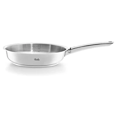 Imagen de Fissler Steelux Pro sartén de acero inoxidable, diámetro 24 cm, sin recubrimiento, para dorar y saltear, inducción