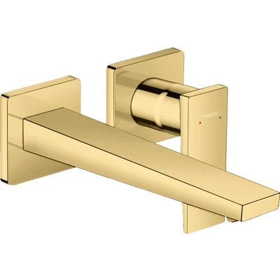 Imagen de Hansgrohe Metropol Grifo monomando de lavabo empotrado con manecilla plana caño 22,5 cm, color oro pulido, 32526990