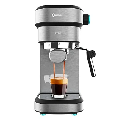 Imagen de Cecotec Cafetera Express Cafelizzia 890 Dark. Espressos y Cappuccino, 1350 W, Sistema Thermoblock, 20 Bares, Modo Auto para 1 2 Cafés, Vaporizador Orientable, Capacidad 1,1L
