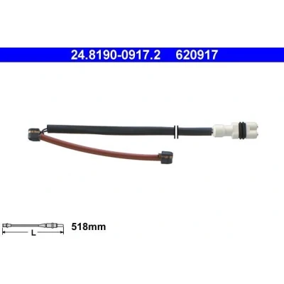 Imagen de ATE 24.8190 0917.2 Sensor de Desgaste Pastillas Frenos PORSCHE: 911 Coupé