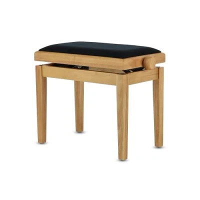 Imagen de GEWA Pianobank Deluxe Natur Matt (ajuste suave de la altura mediante un preciso mecanismo tijera, fabricado en madera maciza alta calidad, duradero y robusto, carga rotura)