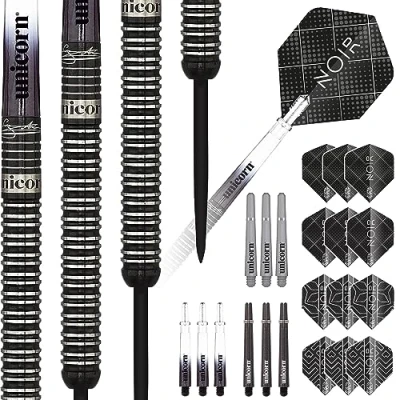 Imagen de Unicorn Noir Gary Anderson 90% Dardo de tungsteno, Unisex, Negro, 23 g