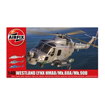 Imagen de Airfix Model Set, A10107A Westland Lynx HMA8/Mk.88A/MK.90B Kit de construcción Modelos, Kits helicópteros Modelo plástico para Adultos y niños Mayores 8 años, el Juego Incluye bebederos