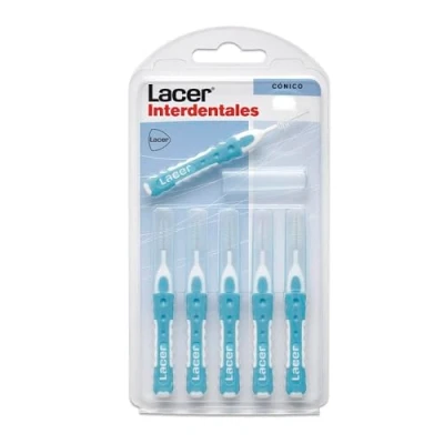 Imagen de INTERPROXIMAL Cepillo Interdental Recto Cónico 6 Unidade, Mango Bimaterial y Antideslizante, Cuello Flexible, Máxima Eficacia, Filamentos Tynex, Previene Elimina la Placa Bacteriana