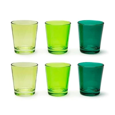 Imagen de Excelsa Portofino Juego de 6 vasos, escala verde, 30 cl., vidrio soplado