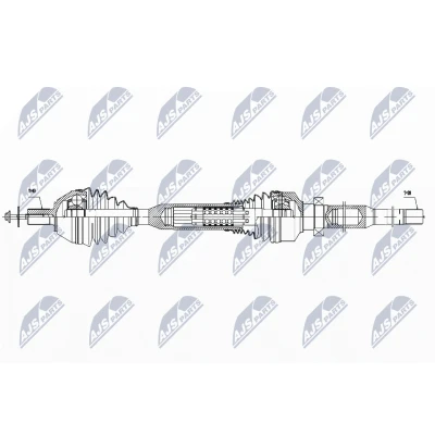 Imagen de NTY NPW VV 058 Árbol de Transmisión Eje delantero, derecha 1030 automática VOLVO: XC60 I