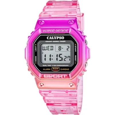 Imagen de CALYPSO Reloj Unisex K5874/1 Color Splash Caja de Caucho Multi Correa Rosa