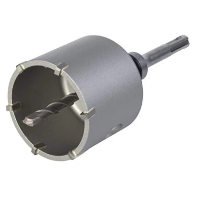 Imagen de wolfcraft Corona de perforación con broca carburo y adaptador SDS Plus I 5483000 Para instalaciones sanitarias eléctricas en hormigón, paredes ladrillo piedra; profundidad corte: 46 mm