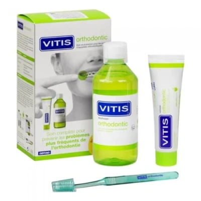 Imagen de Vitis Juego de ortodoncia 2 en 1 con cepillo dientes gratis Previene y resuelve los problemas más comunes**G