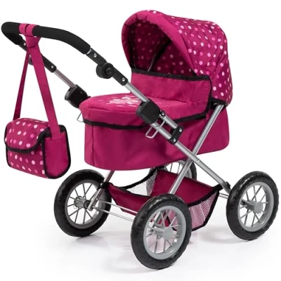 Imagen de Bayer Design 13067Aa, Cochecito, Carro Muñecas Trendy, Combolsa, Plegable, Ajustable, Rojo, Hadas, Color Motivo