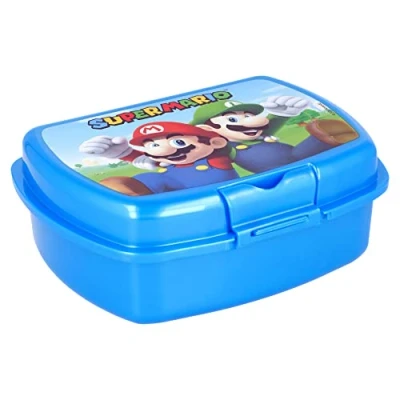 Imagen de Disney Sandwichera Infantil de Plástico Stitch, sin BPA, con cierre seguridad, lavable y reutilizable, no apto para microondas lavavajillas