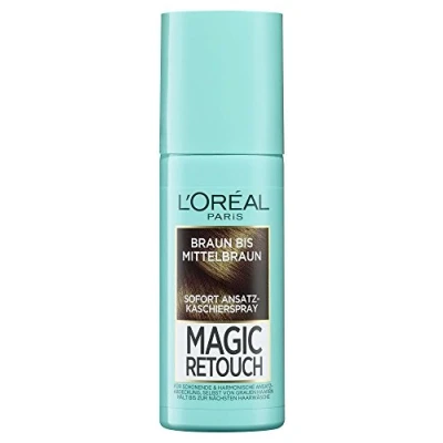 Imagen de L&#039;Oréal Paris Magic Retouch Espray de ocultación raíces para transiciones graduales y naturales, oculta las hasta el siguiente lavado, castaño a medio, 1 x 75 ml