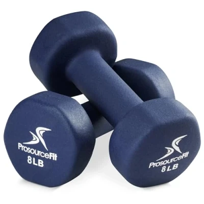 Imagen de ProsourceFit Neoprene Mancuernas, Unisex Adult, Azul, 8 LB