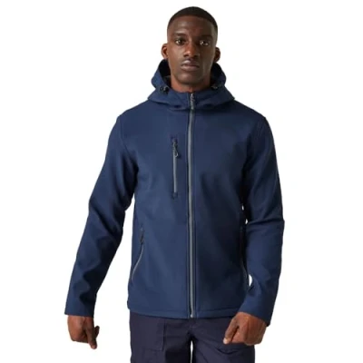 Imagen de Regatta Chaqueta Profesional Navigate Softshell para Hombre, Azul Marino y Gris, M