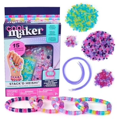 Imagen de Cool MAKER, Stack&#039;d Heishi Paquete de expansión, kit fabricación pulseras con más 1300 cuentas para pulseras, hace 10, juguetes niños 7 años en adelante