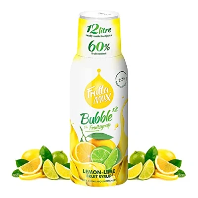 Imagen de FruttaMax Concentrado de jarabe frutas Menos azúcar con un 60% contenido fruta adecuado para máquina refrescos 500ml (Limón Lima)