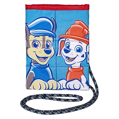 Imagen de Bolsa de Cuerda para Smartphone La Patrulla Canina Color Azul y Rojo 10 x 18 1 cm Fabricadas 100% Polyester Cierre Cremallera Producto Original Diseñado en España