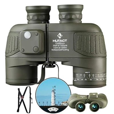 Imagen de 10x50 Prismaticos Profesionales Largo Alcance para Adultos con TeléMetro Y BrúJula Iluminados VisióN Poca Luz, ObservacióN De Aves, Paseos En Bote, Safari Senderismo