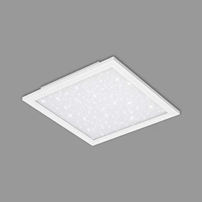 Imagen de BRILONER Panel LED, lámpara de Techo con decoración Estrellas, 1.300 lúmenes, 4.000 Kelvin, 12 W, Blanca, 295x295x55 mm (LxAxA)