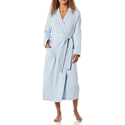 Imagen de Amazon Essentials Bata Larga Ligera con Diseño Gofrado (Disponible en Tallas Grandes) Mujer, Azul Viejo, S