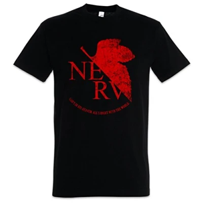 Imagen de Urban Backwoods NERV Camiseta De Hombre T Shirt Negro Talla L