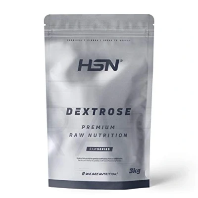 Imagen de Dextrosa de HSN Sin Sabor 3 Kg = 60 Tomas por Envase 100% Pura en Polvo Añadidos ni Excipientes Carbohidratos Alto Índice Glucémico No GMO, Vegano, Gluten