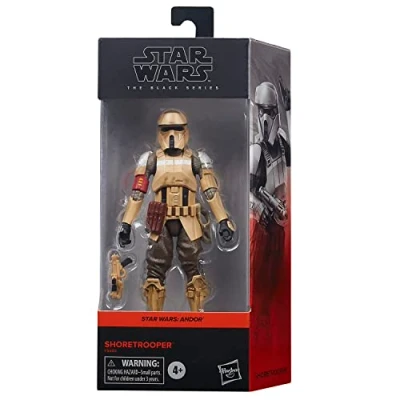 Imagen de Hasbro Figura Star Wars Andor Shoretrooper Serie Black de acción Colección Wars, Licencia Oficial, F56005L0
