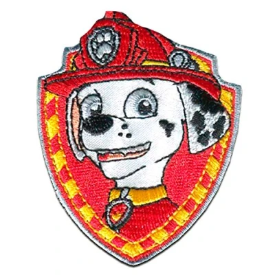 Imagen de Patrulla Canina &#039;Marshall 1&#039; Parches Termoadhesivos Bordados Aplique Para Ropa, Tamaño: 7 x 6 cm