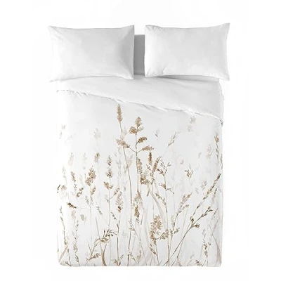 Imagen de NATURALS Funda Nordica Cama 135, 100% Algodón, Juego de para edredon 220x220 cm + 1 Almohada 45x155, Rust