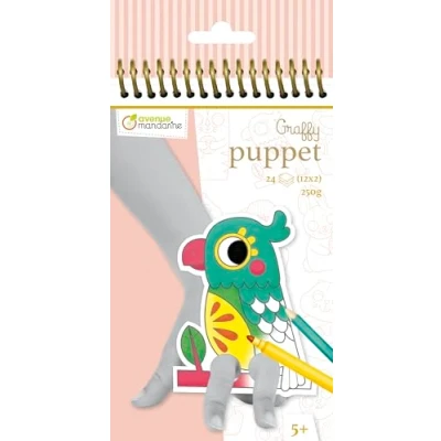 Imagen de Clairefontaine ES Avenue Mandarine &#039;Graffy&#039; Títeres de dedo precortados para colorear (24 Sobres) Mascotas