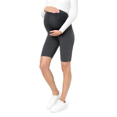 Imagen de Be Mammy Leggins Premamá cortos para mujer Mallas cortas de Embarazo Shorts embarazada Ropa premama deportiva Pantalones maternidad BE20 228 (Grafito, L)