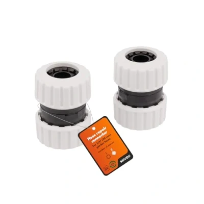Imagen de MIVOS 2 conectores de manguera para mangueras 3/4 pulgadas (19 mm) Fabricado en 90% plástico reciclado Conector reparación agua pulgada