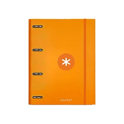 Imagen de Carpeta con recambio liderpapel antartik a4 cuadro 5mm forrada 4 anillas 25mm redondas color mostaza