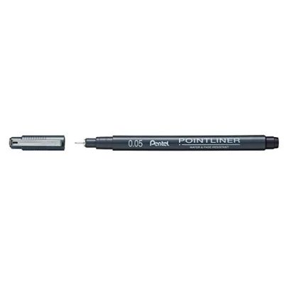 Imagen de Pentel Rotulador Pointliner Calibrado Pigmentado, Punta de 0,05mm, Extrafino, Perfecto para Dibujo Precisión, Resistente al Agua y la Luz