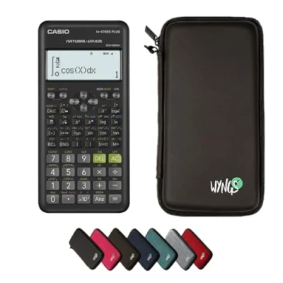 Imagen de CALCUSO Paquete Básico Negro con Calculadora Grafica Casio FX 570ES Plus 2nd Edition (Inglés)