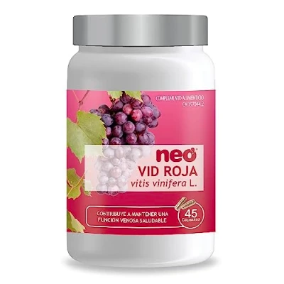 Imagen de NEO Vid Roja 45 Cápsulas Bote para 1 Mes Alivia Piernas Hinchadas Mejora la Circulación Ayuda Contra las Cansadas Alivio de Hemorroides