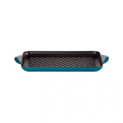Imagen de Le Creuset Parrilla rectangular grill de hierro fundido, 32 cm, Deep Teal, 20202326420460