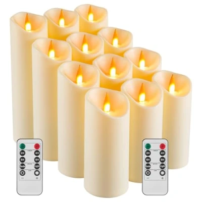 Imagen de Da by velas LED, de batería LED que se pueden usar al aire libre. Una lámpara vela plástico como parafina. 12pcs