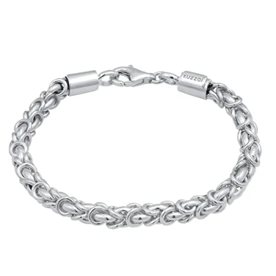 Imagen de Kuzzoi 0204362022 Pulsera de plata ley 925 para hombre, con mosquetón, longitud 19 a 23 cm, peso 12 g
