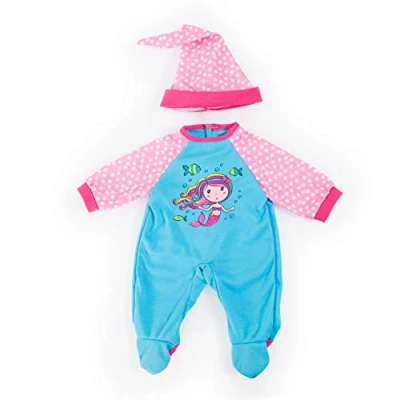 Imagen de Bayer Design Ropa 33 a 38 cm, Accesorios para muñeca, Peleles, Gorra con Hermoso Motivo de Sirena, Traje, Color turquesa, rosa (83880AA) , color/modelo surtido