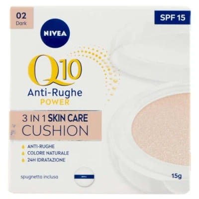 Imagen de Q10 Plus Cojín antiedad 3 en 1 para el cuidado de la piel 02 oscuro