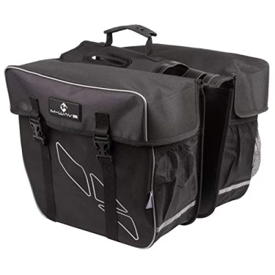 Imagen de M Wave Day Tripper Double Pannier Alforjas traseras Dobles, Capacidad 30 l, Unisex, Negro