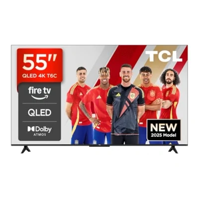 Imagen de TCL 55T6C 55 QLED 4K HDR TV, Fire TV (Smart with Dolby Vision &amp; Atmos, HDR10+, Press Ask Alexa)
