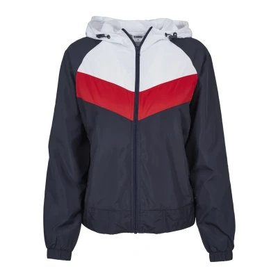 Imagen de Urban Classics Three TONE Cortaviento, Mujer, Talla: Large, Navy/white/fire red