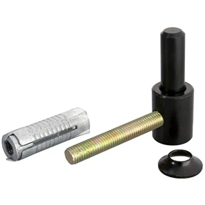 Imagen de Alberts 307387 Gozne para atornillar, Con roscado métrico, Barniz de inmersión negro, Ø del entre eje 16 mm, 65 x 33 mm