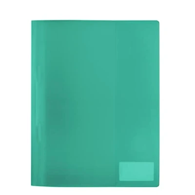Imagen de HERMA 19495 carpeta de archivos A4 translúcida verde claro, paquete 3, plástico con etiqueta etiquetado, bolsillo deslizante y lengüeta grapado metal, juego carpetas