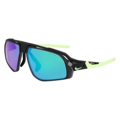 Imagen de Nike FLYFREE M FV2391 Sunglasses, 010 Matte Black/Green Mirror/Road, One Size Women&#039;s