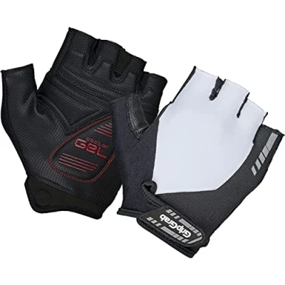 Imagen de Gripgrab Ciclismo ProGel 4mm DoctorGel Guantes Bicicleta Carretera MTB Gravel Cortos de Verano Antideslizantes Acolchados, Unisex Adulto, Blanco, XS